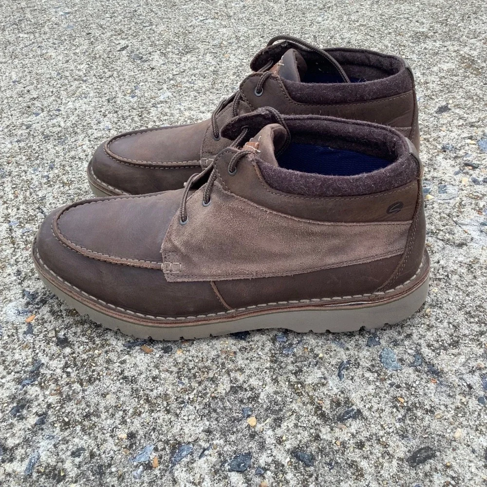 Clarks Collection Mens Brown Leather Suede Chukka Boots 261629357100 Size 11